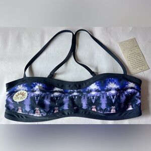 Balance Collection Women's Blue Patterned Bikini Top size‎ Medium